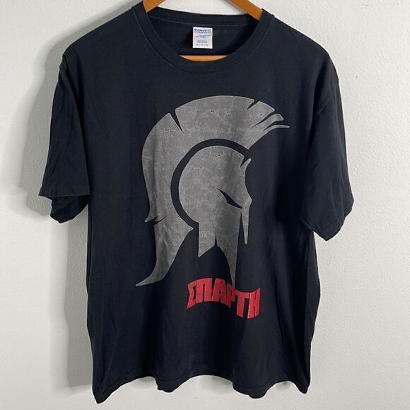 Port & Co. Spartan warrior T-shirt. Size XL. Wording reads warrior in Ukrainian. - Picture 3 of 5